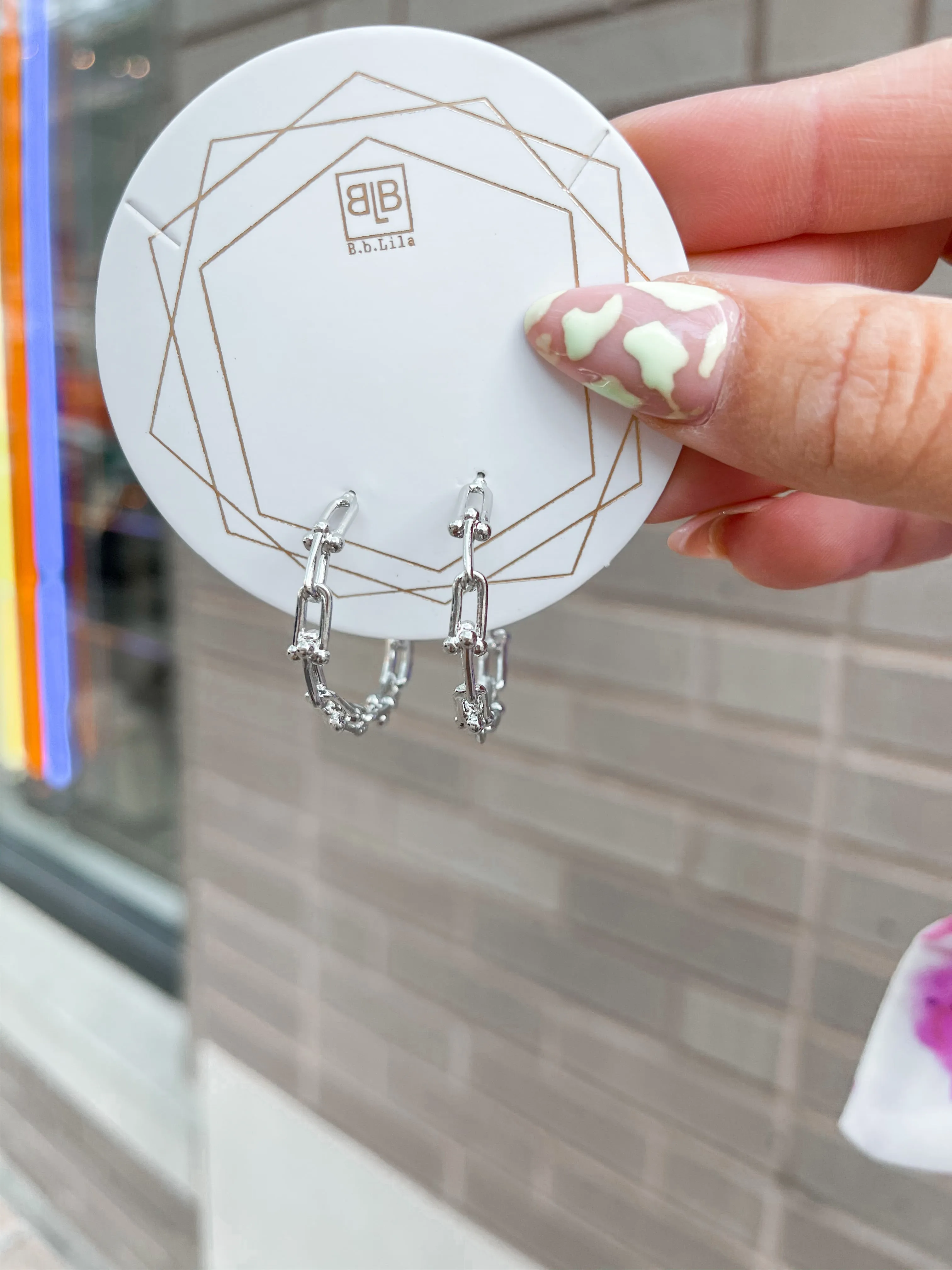 Little Chain Earrings by B.b.Lila silver