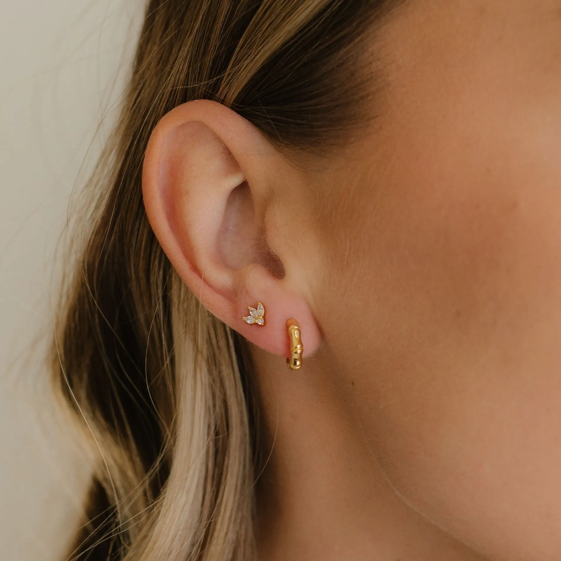Lotus Stud Earring