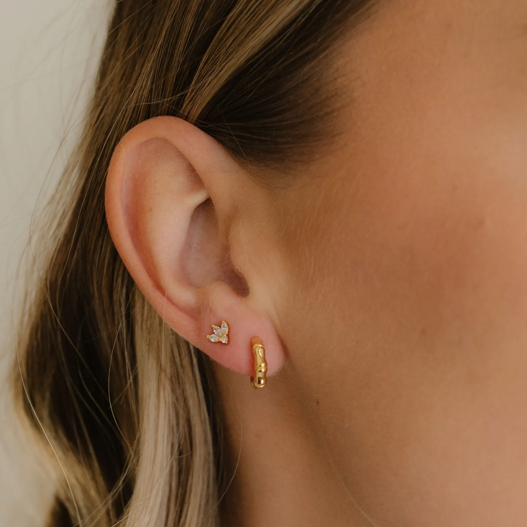 Lotus Stud Earring