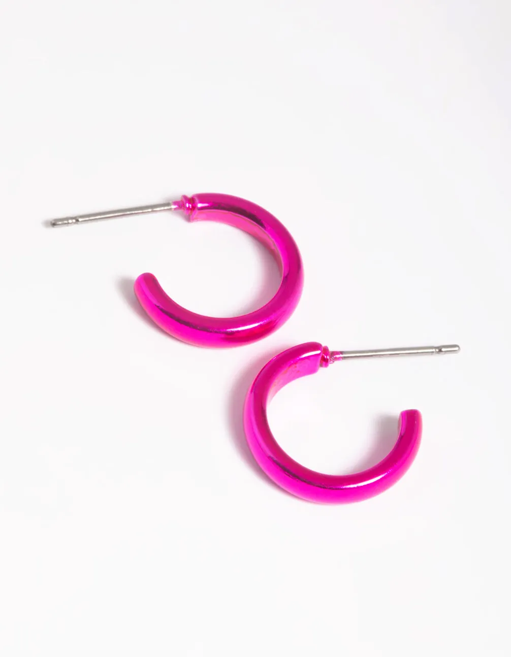 Matte Metallic Huggie Hoop Earrings