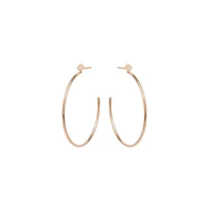 Medium Tiny Princess Diamond Stud Hoops