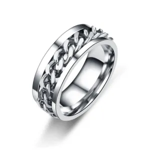 Men's 8MM Titanium Chain Rings
