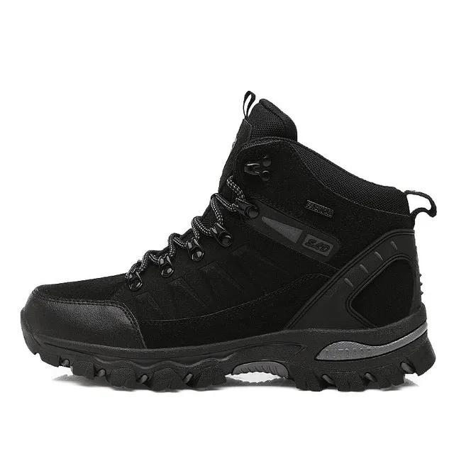 Men's Hiking Shoes Genuine Leather Climbing Shoes Waterproof