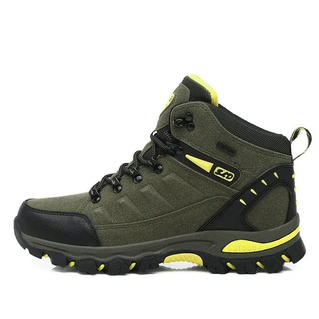 Men's Hiking Shoes Genuine Leather Climbing Shoes Waterproof