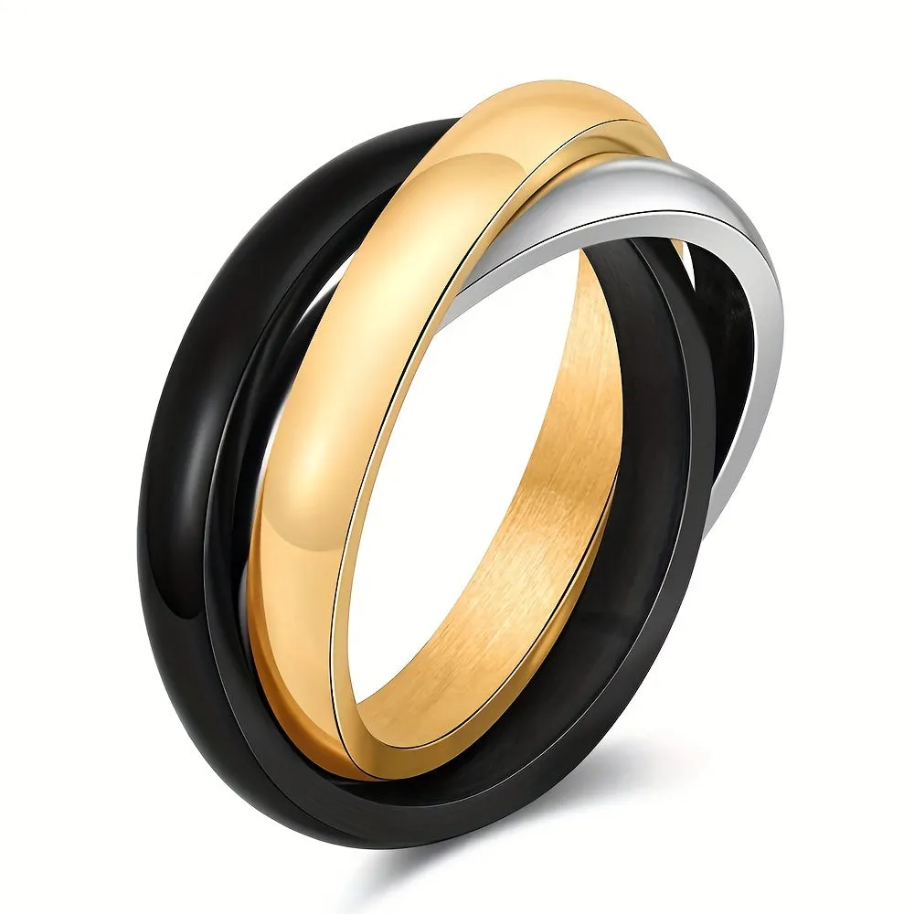 Men's Titanium Steel Couple Ring