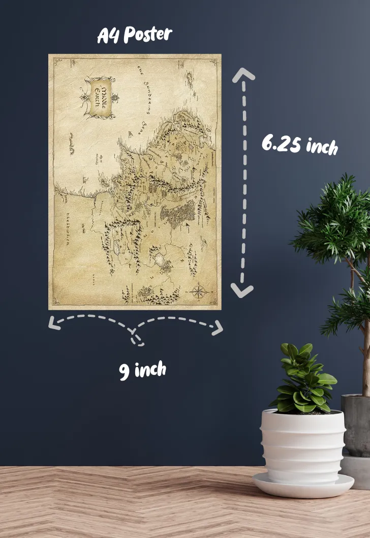 Middle Earth Map Poster