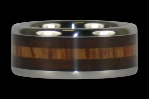 Milo Wood and Coconut Palm Titanium Ring