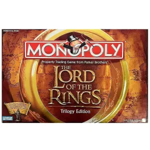 Monopoly: The Lord of the Rings Trilogy Edition - Economic Fantasy Board Game for Family, and Adults (2-6 Players, Ages 8 ) - Parker Brothers