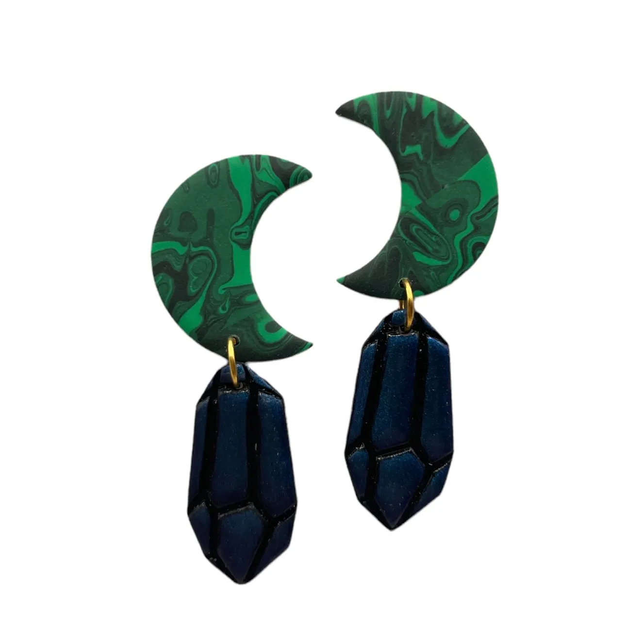 Moon & Crystal Stud