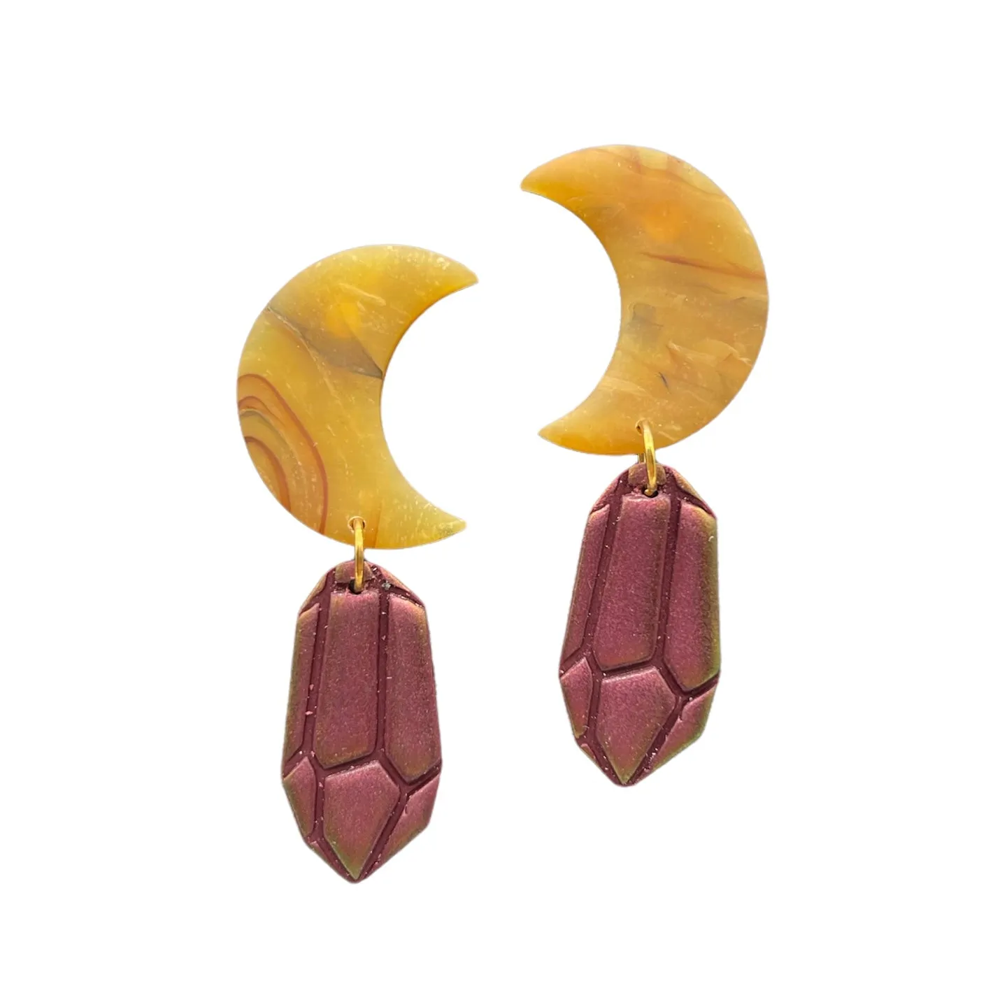 Moon & Crystal Stud