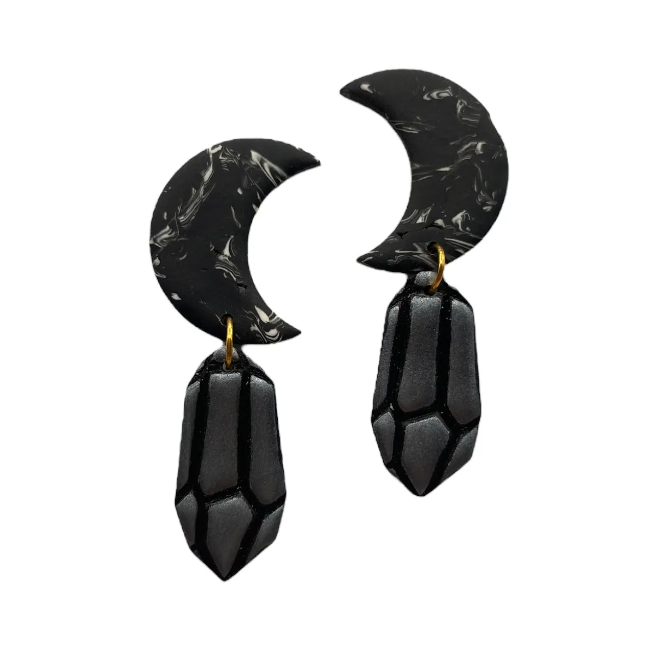 Moon & Crystal Stud