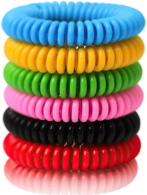 Mosquito Bracelets, 50 Pack Individually Wrapped, DEET Free, Natural and Waterproof Band
