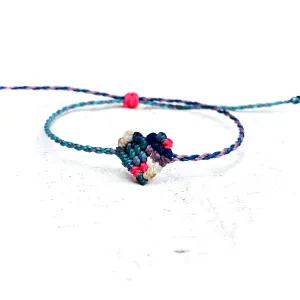 Multicolor Heart Macrame Bracelet - Multicolor