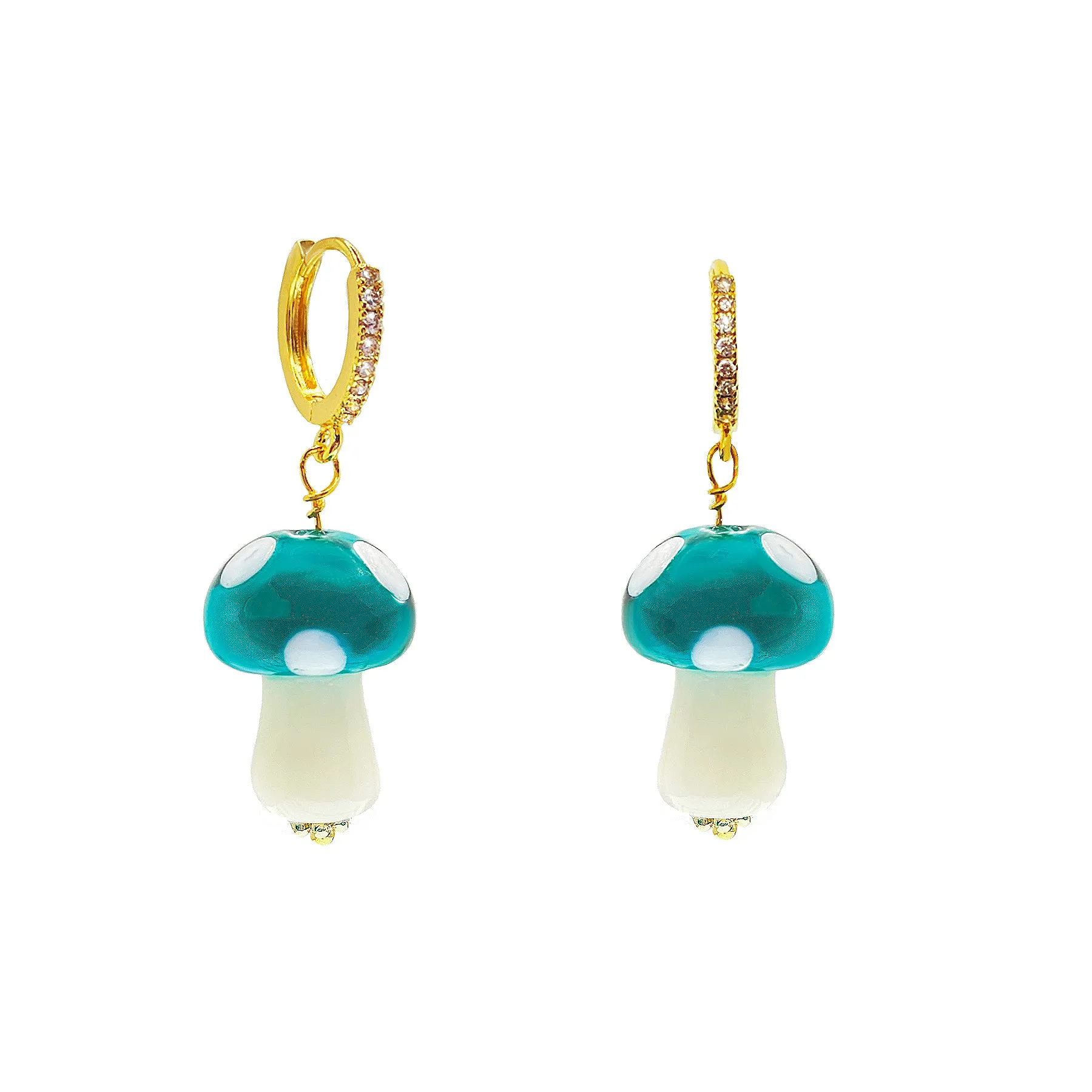 Mushrooms Hoops Earring &Ear Clips