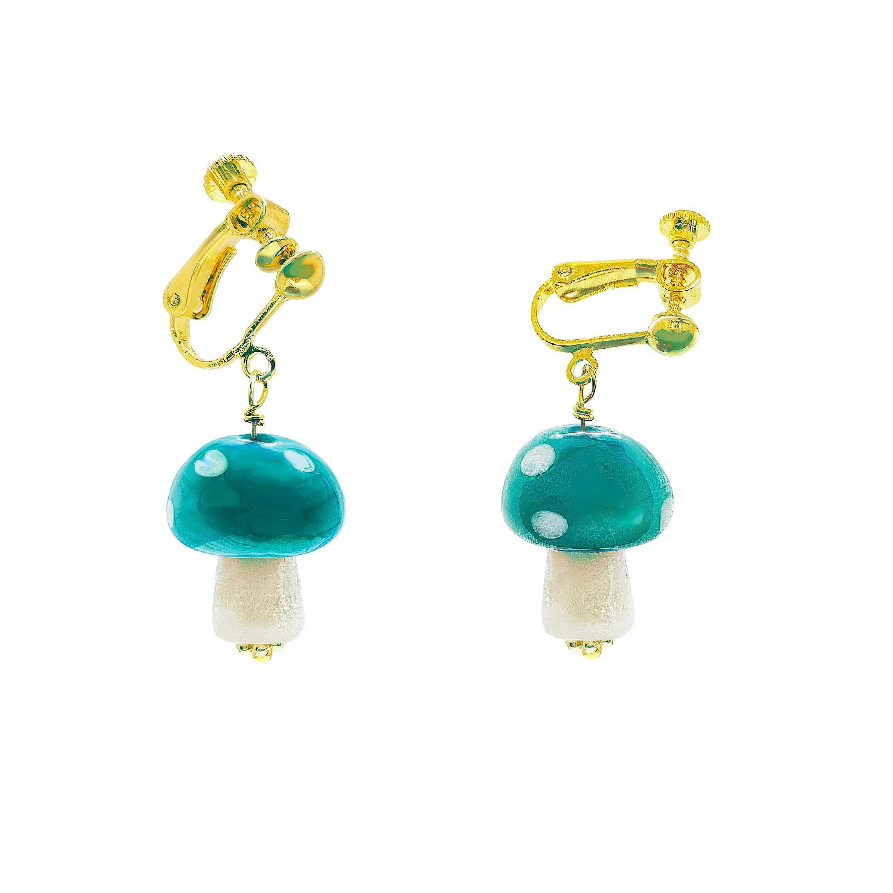Mushrooms Hoops Earring &Ear Clips