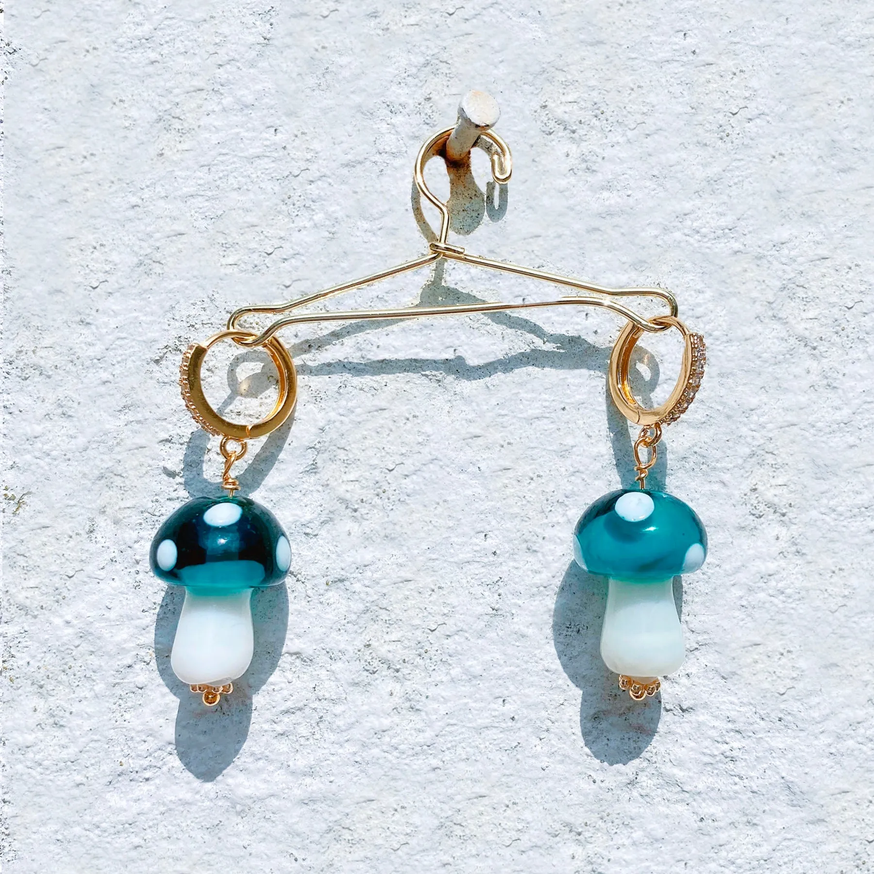 Mushrooms Hoops Earring &Ear Clips