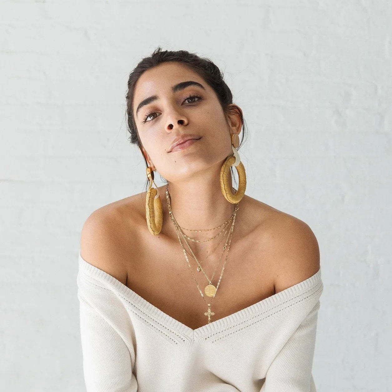 Mustard Maguey Hoops