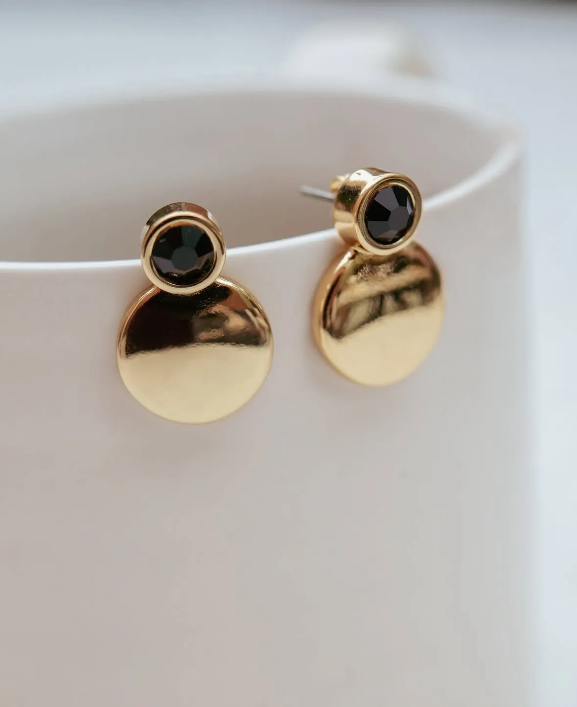 Nerea Black Large Earrings