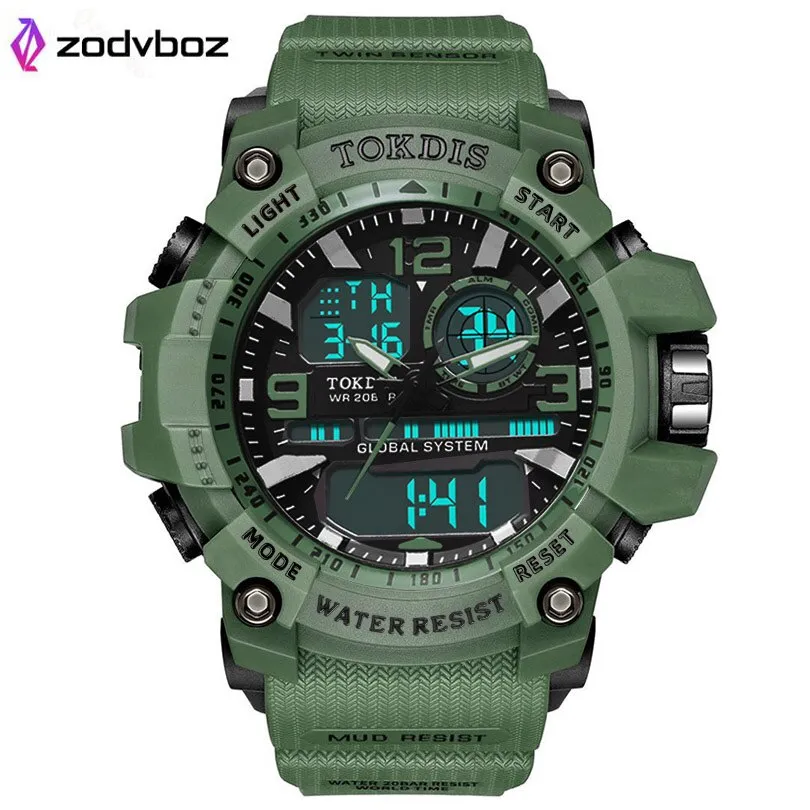 New Digital Men Military Watch 50m Waterproof Wristwatch LED Quartz Clock Sport Watch Male Big Watches Men Relogios Masculino