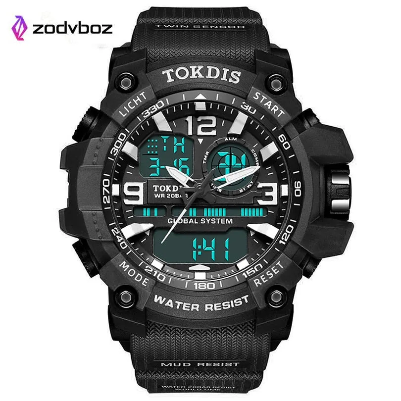 New Digital Men Military Watch 50m Waterproof Wristwatch LED Quartz Clock Sport Watch Male Big Watches Men Relogios Masculino