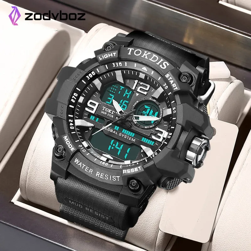New Digital Men Military Watch 50m Waterproof Wristwatch LED Quartz Clock Sport Watch Male Big Watches Men Relogios Masculino