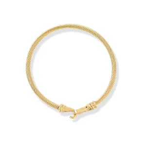 NICOLETTE GOLD CABLE BUCKLE CUFF BRACELET