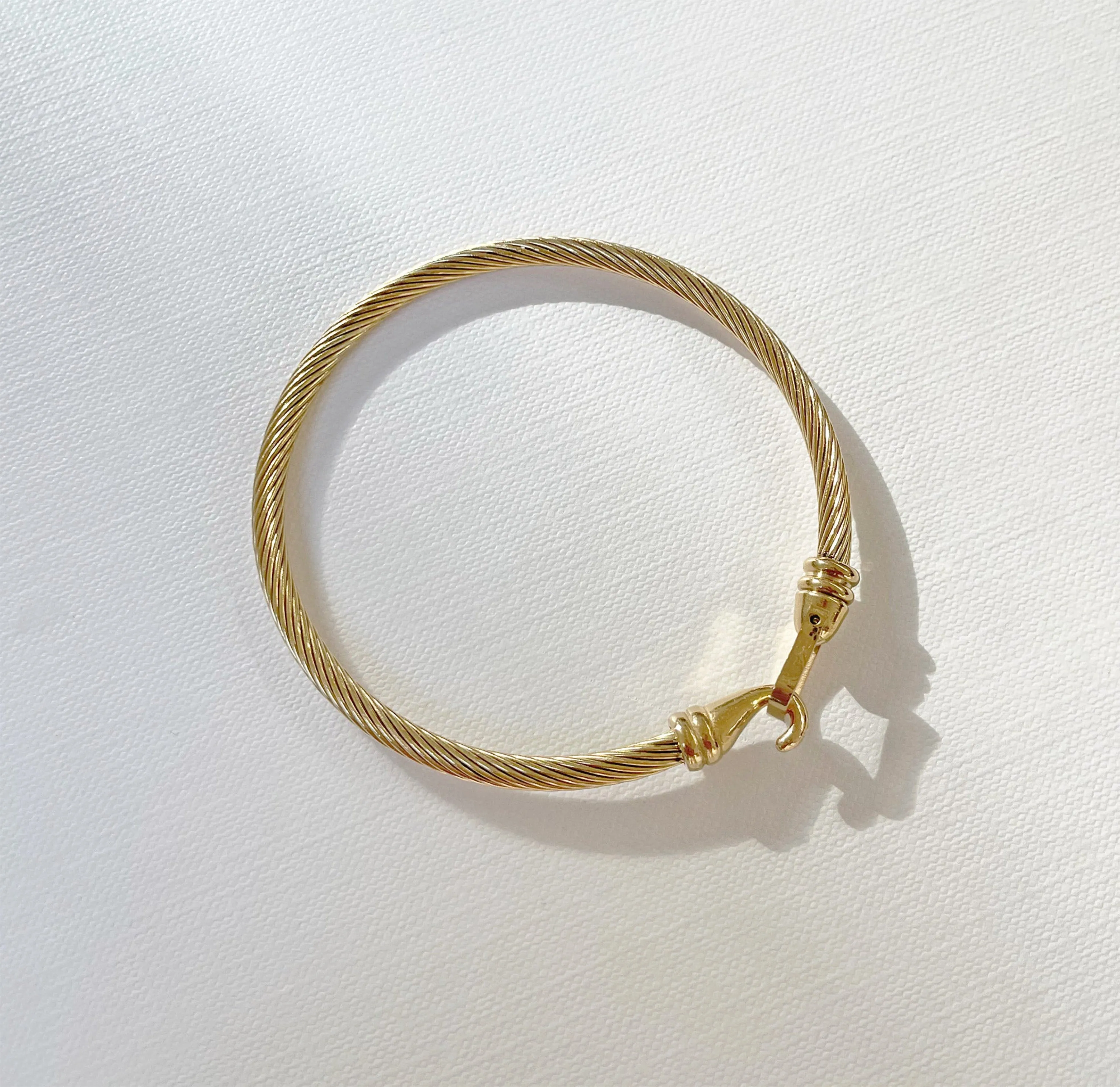 NICOLETTE GOLD CABLE BUCKLE CUFF BRACELET