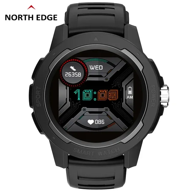 North Edge MARS 2 Blue Outdoor Sports Smartwatch - Smart Alerts, Health Monitoring, Multi-Sport Mode