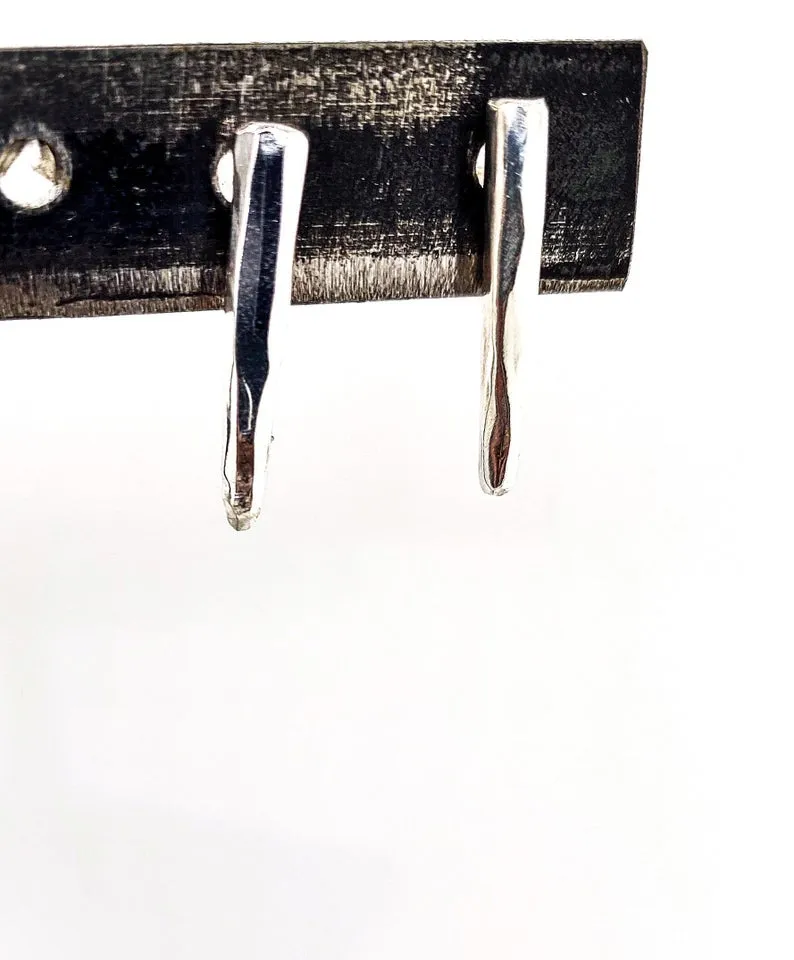 Obscuro Jewelry Silver Spike Earrings (Various Lengths)
