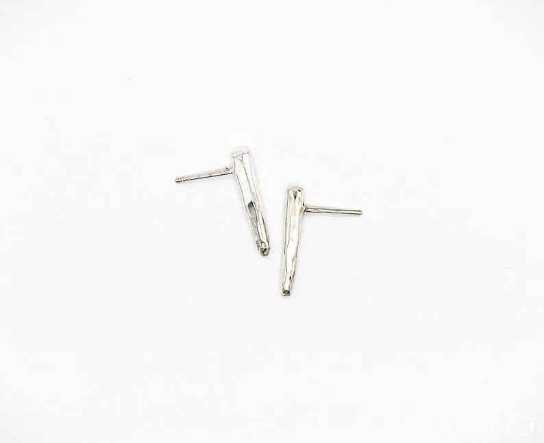 Obscuro Jewelry Silver Spike Earrings (Various Lengths)