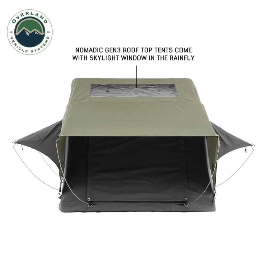 OVS HD Nomadic 2 Extended Soft Shell Roof Top Tent, Grey Body & Green Rainfly