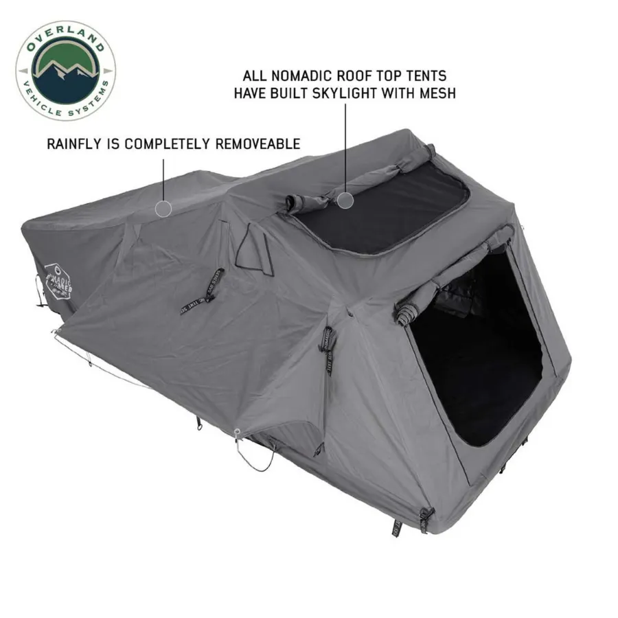OVS HD Nomadic 2 Extended Soft Shell Roof Top Tent, Grey Body & Green Rainfly