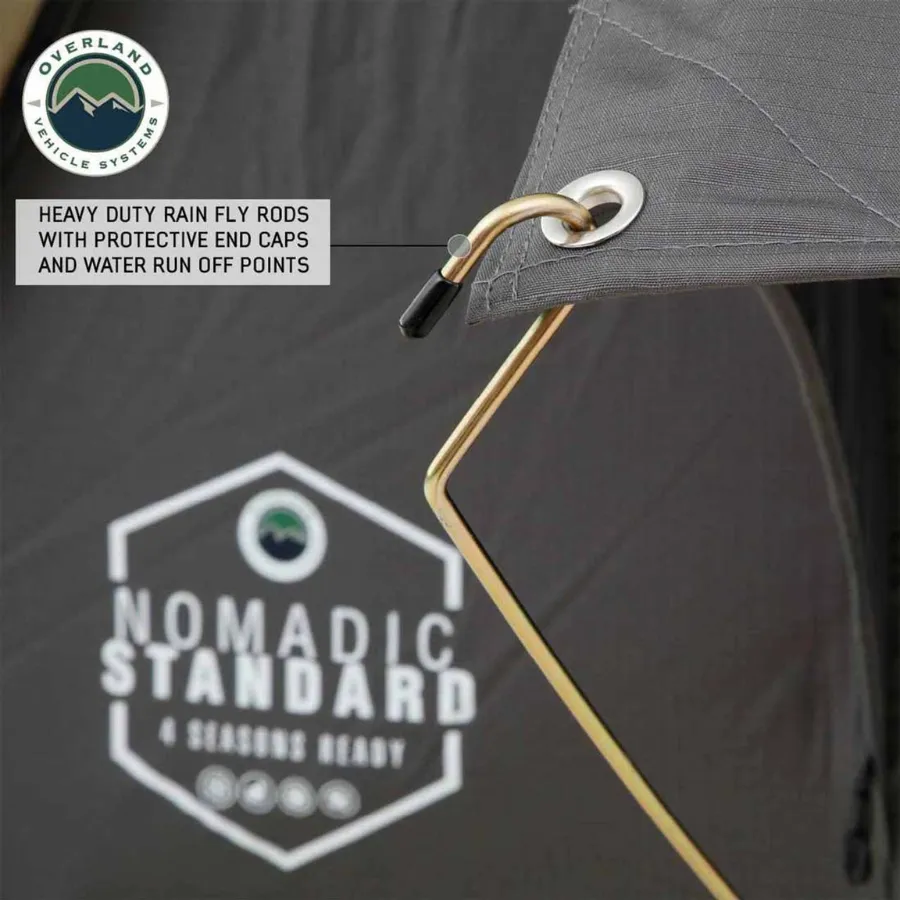 OVS HD Nomadic 2 Standard Soft Shell Roof Top Tent, Grey Body & Green Rainfly