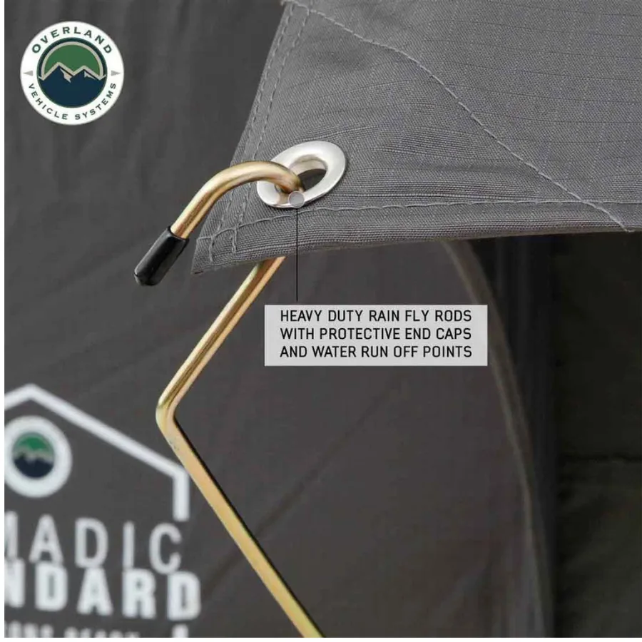 OVS HD Nomadic 3 Extended Soft Shell Roof Top Tent, Grey Body & Green Rainfly