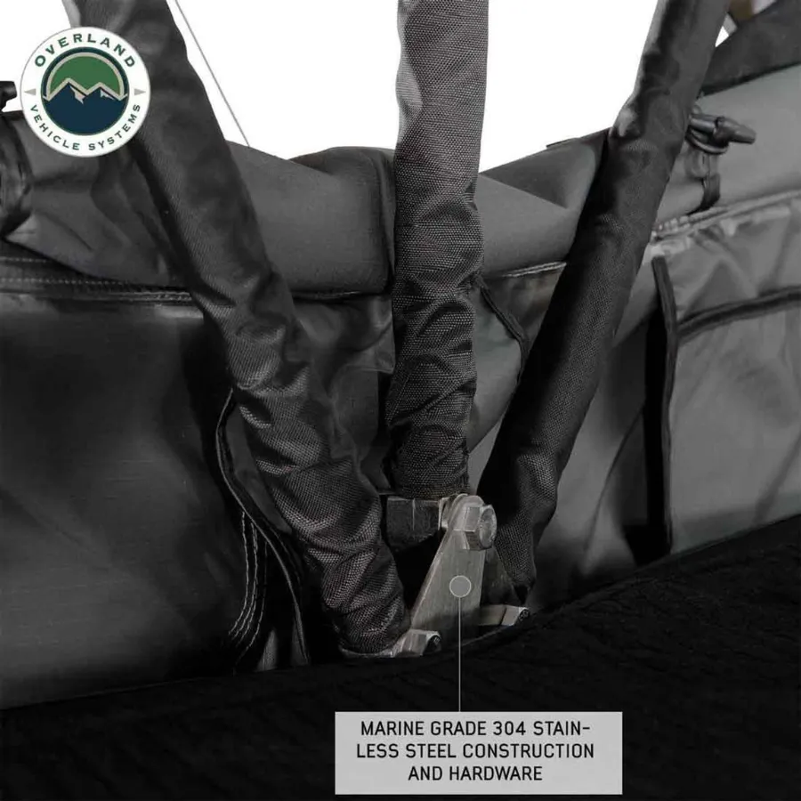 OVS HD Nomadic 3 Extended Soft Shell Roof Top Tent, Grey Body & Green Rainfly
