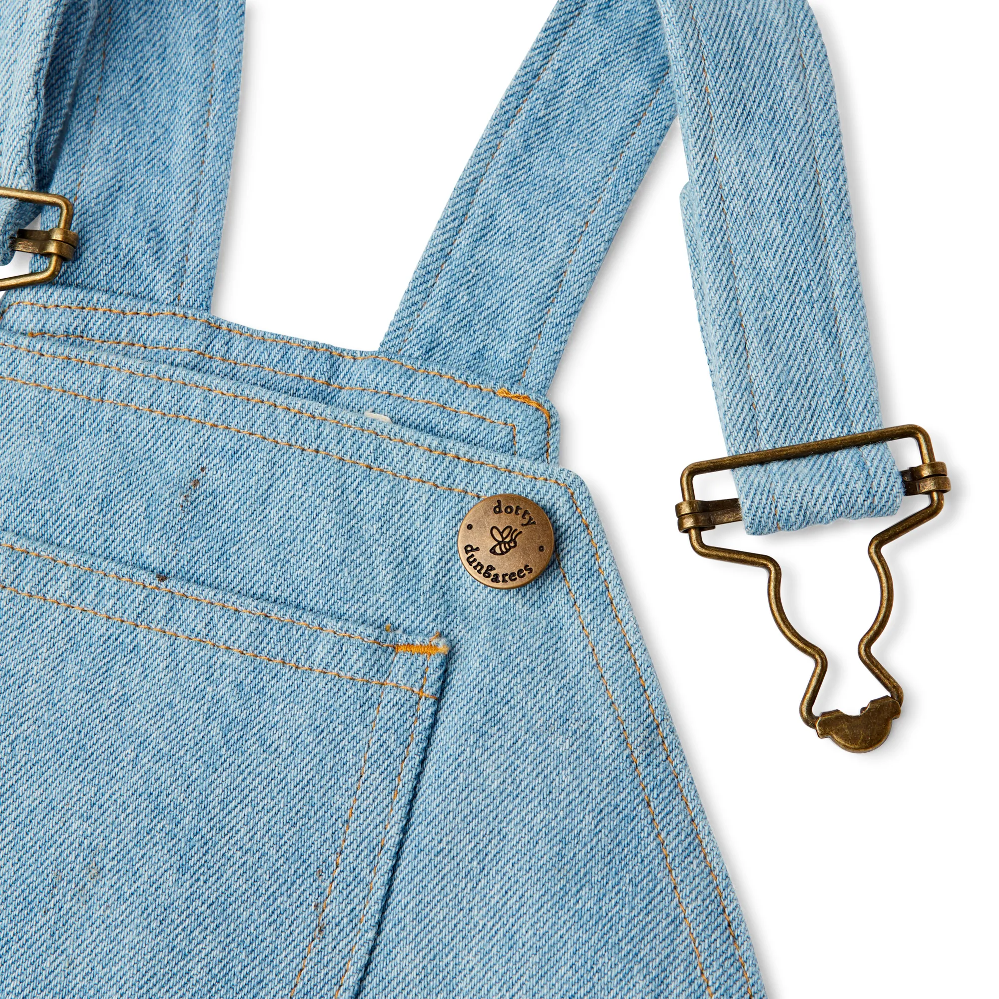Pale Denim Dungarees