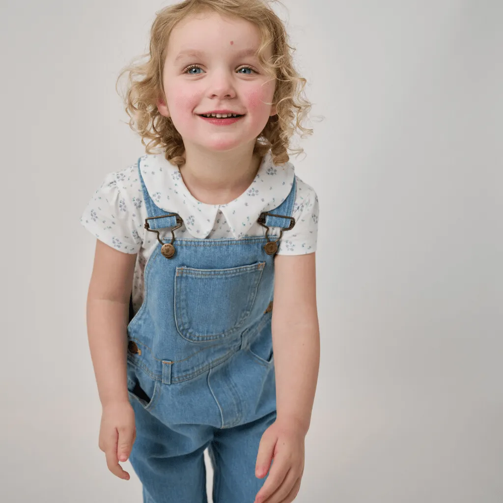 Pale Denim Dungarees