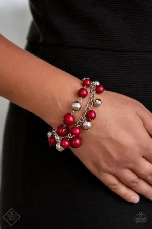 Paparazzi - Party Posh - Red Bracelet