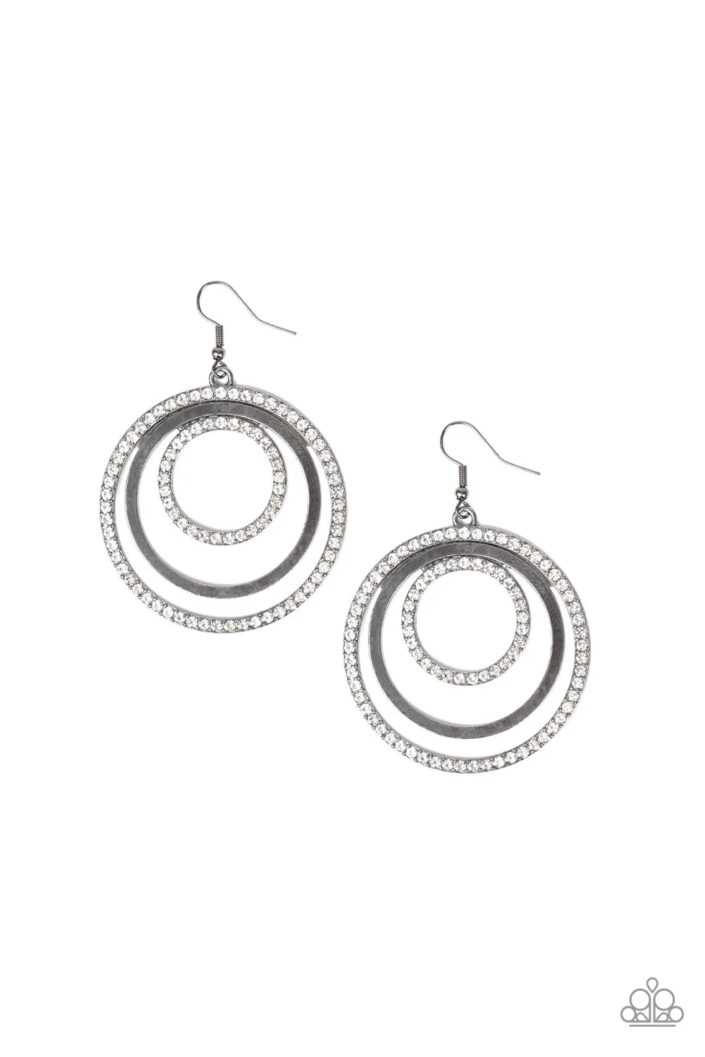 Paparazzi Rippling Refinement Earrings - Black