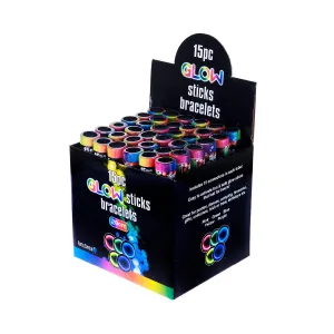 Party Central 540PCE Glow Stick Bracelets Bright Long Lasting Colours 20cm