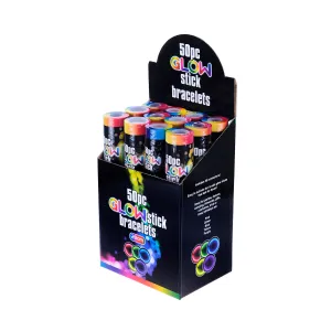 Party Central 600PCE Glow Stick Bracelets Bright Long Lasting Colours 20cm