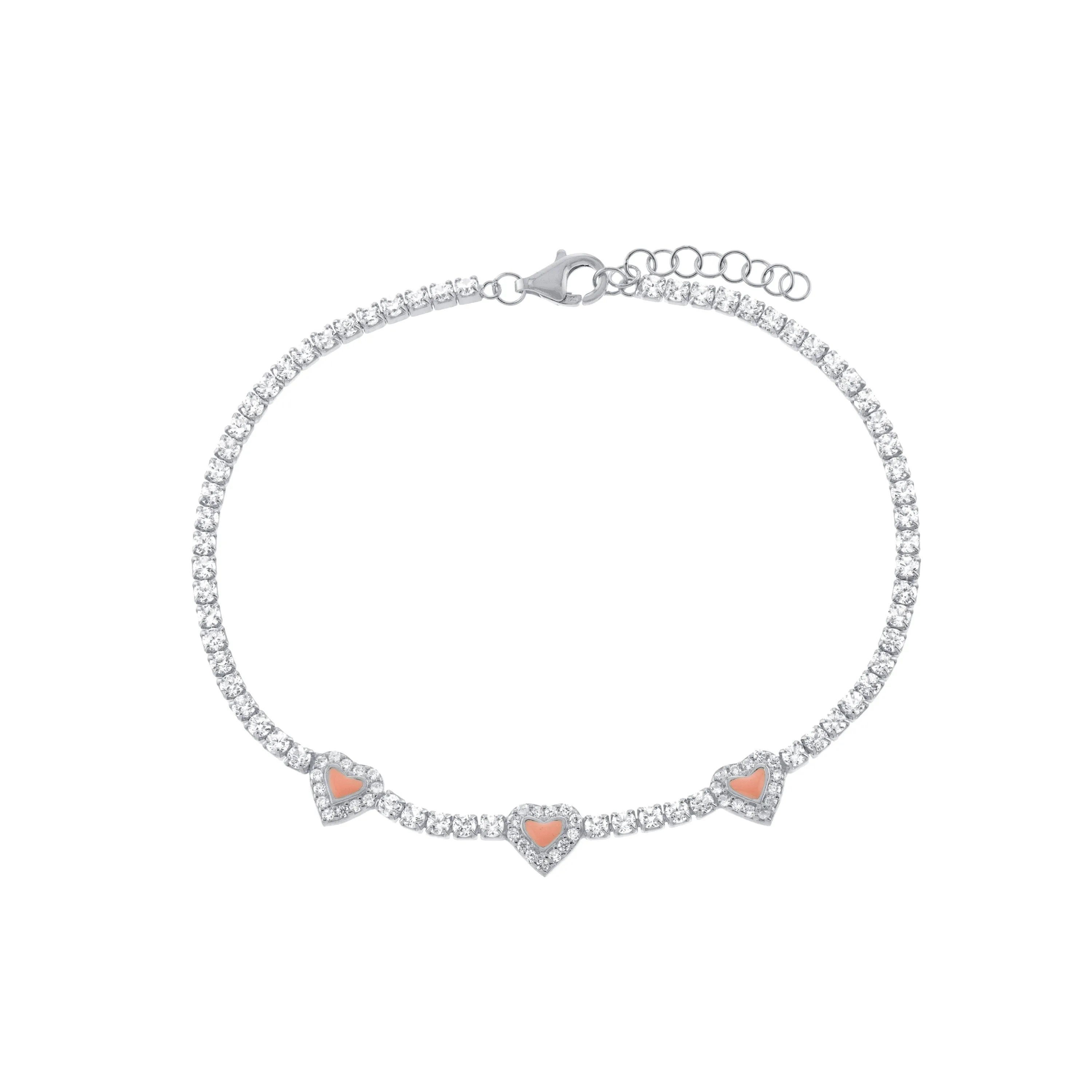 Peach Heart Bracelet