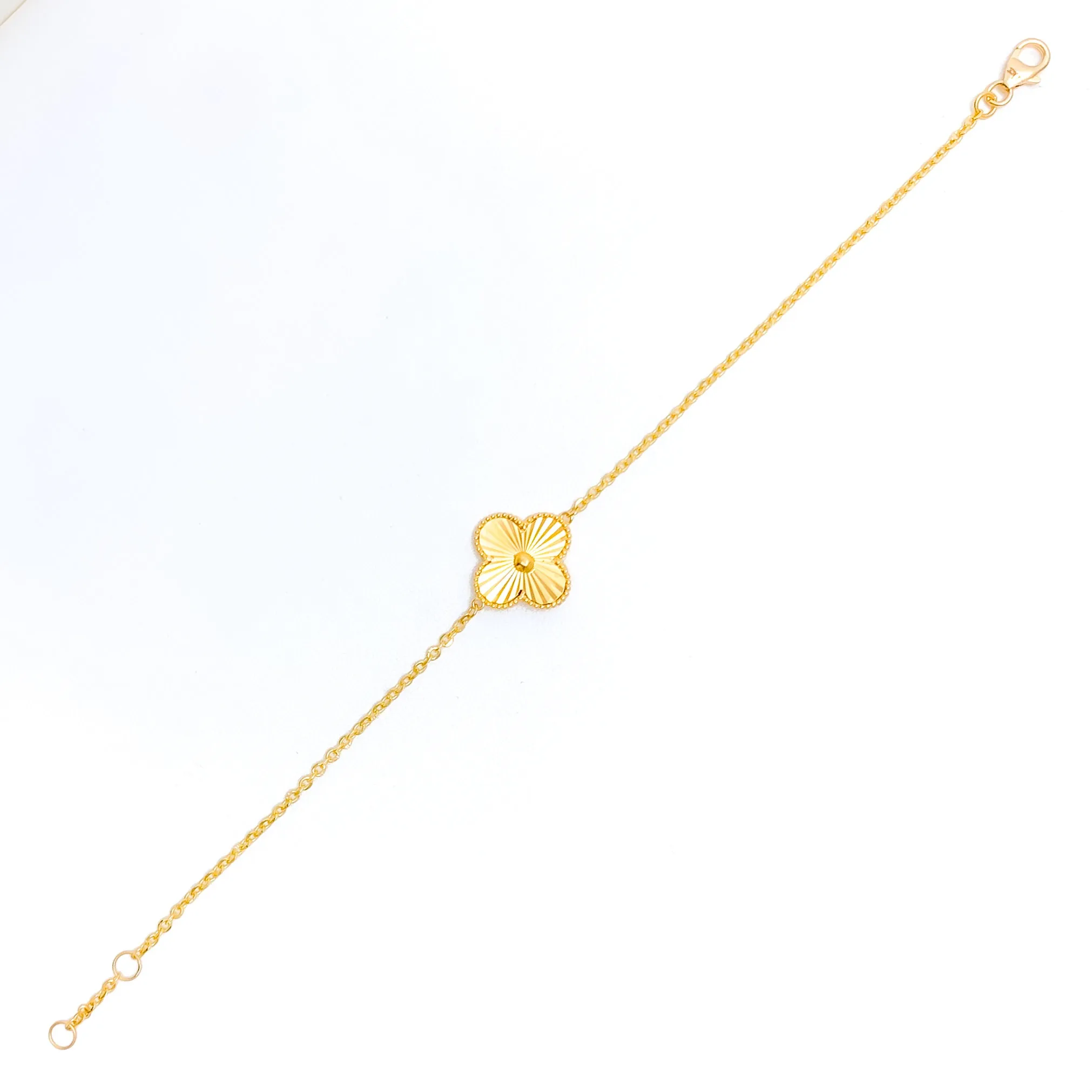 Petite Blooming Flower 21k Gold Bracelet