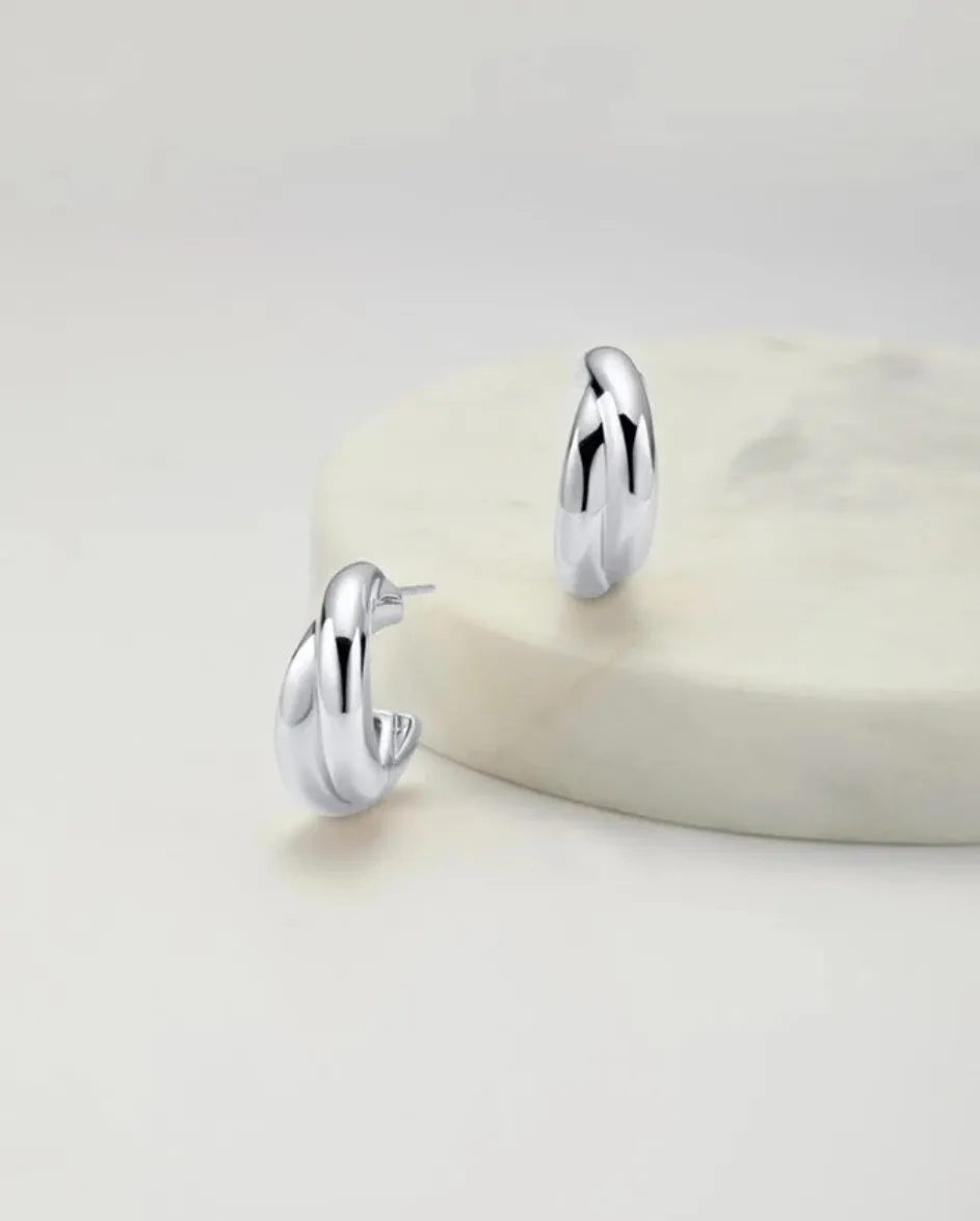 Peyton Hoop Silver