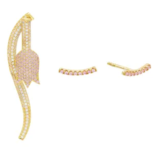 Pink Pavé Earring Combo Set