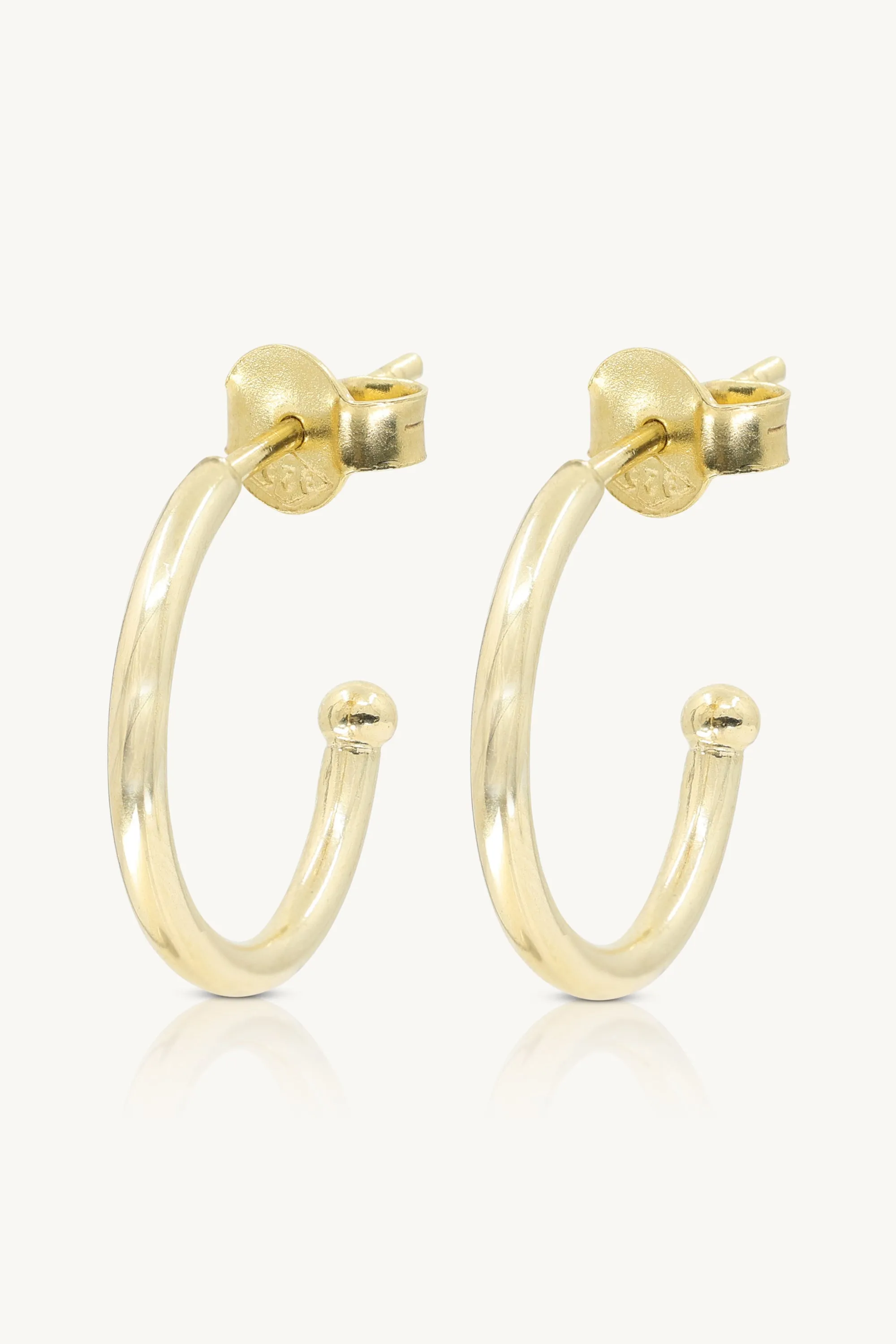 Polished Gold Hoops - Large