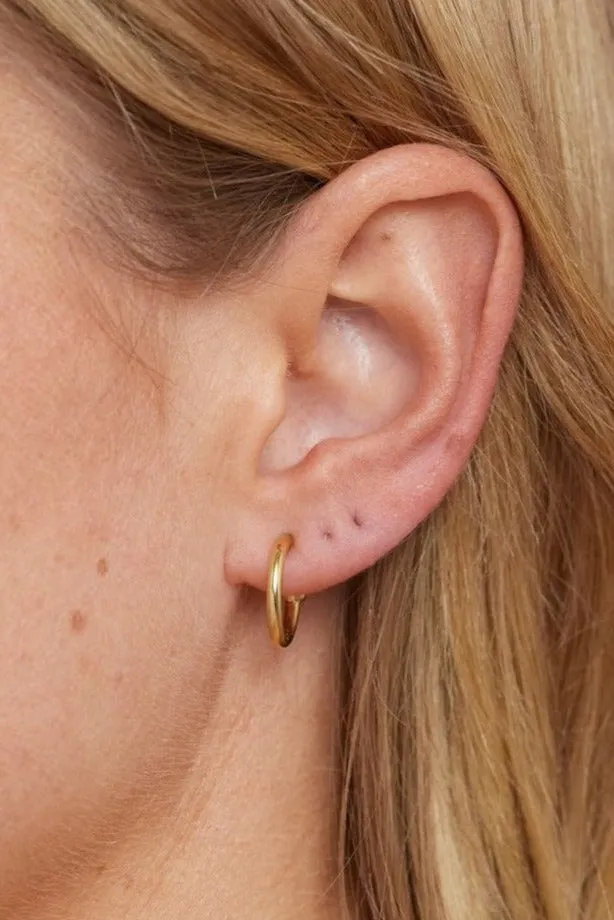 Polished Gold Hoops - Small