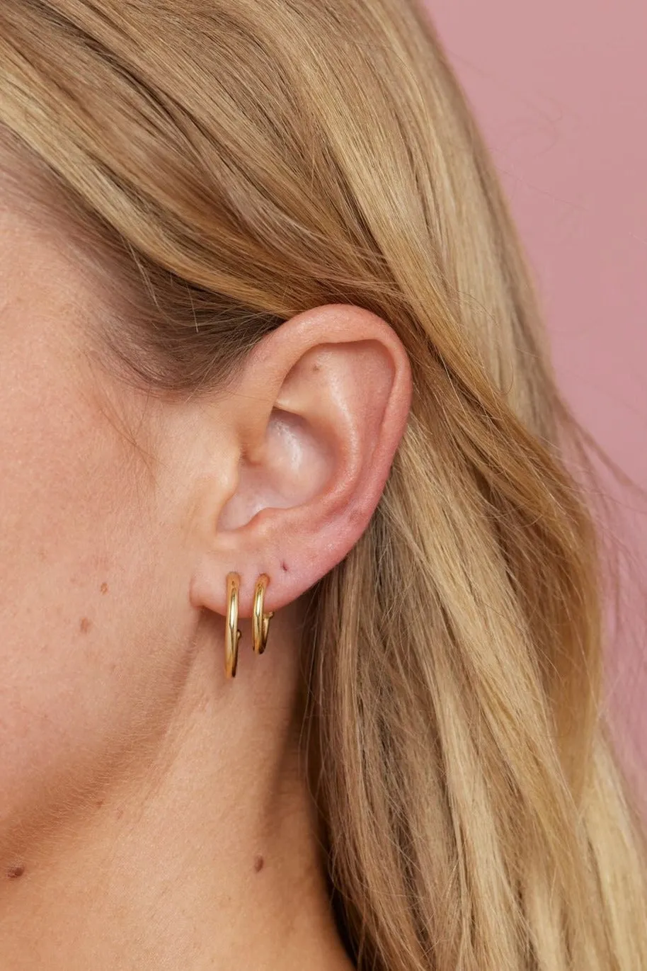 Polished Gold Hoops - Small