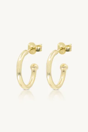 Polished Gold Hoops - Small