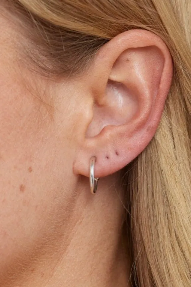 Polished Silver Hoops - Small